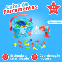 Caixa de Ferramentas Educativa C/ 87 Parafusos