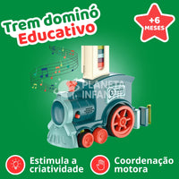 Trem Dominó Educativo ForKids C/ 100 Dominós