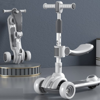 Patinete Infantil Evolutivo 2 em 1 com Assento, Luzes e Música