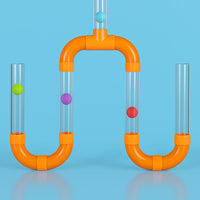 Brinquedo Interativo de Tubos e Bolas – Diversão e Aprendizado com Ar em Movimento
