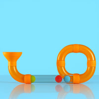 Brinquedo Interativo de Tubos e Bolas – Diversão e Aprendizado com Ar em Movimento