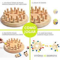 Jogo de Memória em Madeira - Montessori Brinquedos