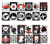 Livro De Pano Preto E Branco De Alto Contraste Para Bebês