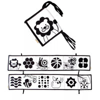 Livro De Pano Preto E Branco De Alto Contraste Para Bebês