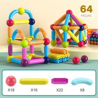 Blocos Magnéticos ForKids | Construções 3D Criativas Para Crianças