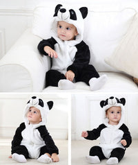 Macacão Inverno Bebê com Capuz Divertido Bichinhos